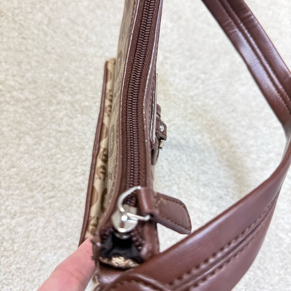 Etienne Aigner 90’s Women Brown Tan Shoulder Bag Leather Small Casual Party Chic - Picture 12 of 16